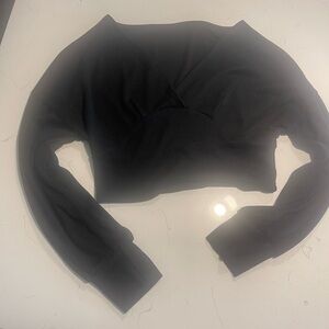 Black Women's Cropped Sweater